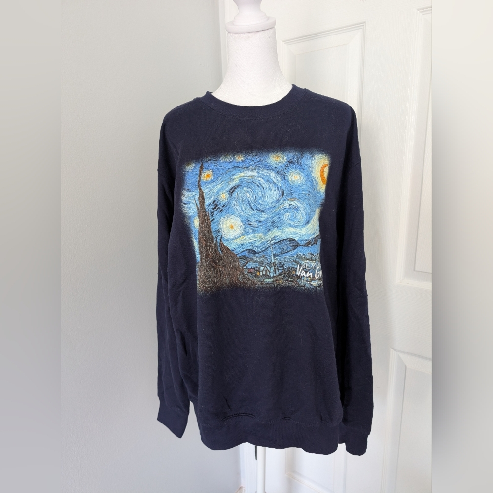 Men's Navy Van Gogh Sweatshirt
